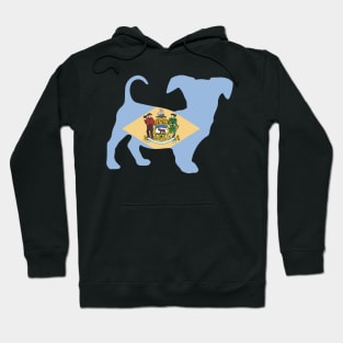 Chiweenie Dog Lover Delaware Flag Hoodie